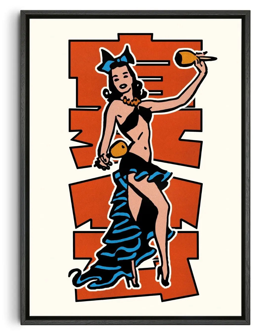 Fiesta contemporary wall art print by Othman Zougam - sold by DROOL