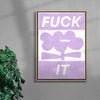 Fuck it contemporary canvas art print by Sara Cristina Moser - sold by DROOL