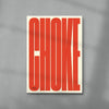 CHOKE contemporary wall art print by Carla Palette - sold by DROOL