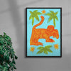 Le Tigre contemporary wall art print by Kwonny - sold by DROOL