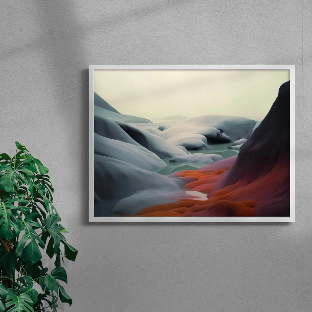 Chrome Dunes contemporary wall art print by Lela Amparo - sold by DROOL