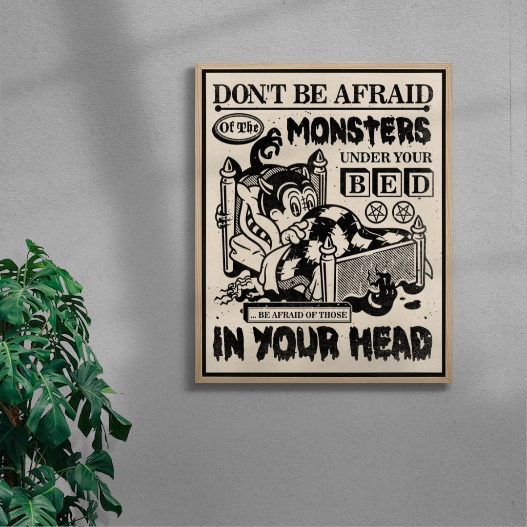 Monsters In Your Head contemporary wall art print by Laserblazt - sold by DROOL