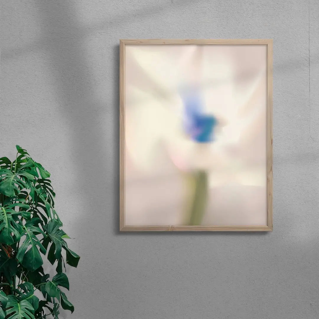 White Flower contemporary wall art print by Federico Sánchez - sold by DROOL