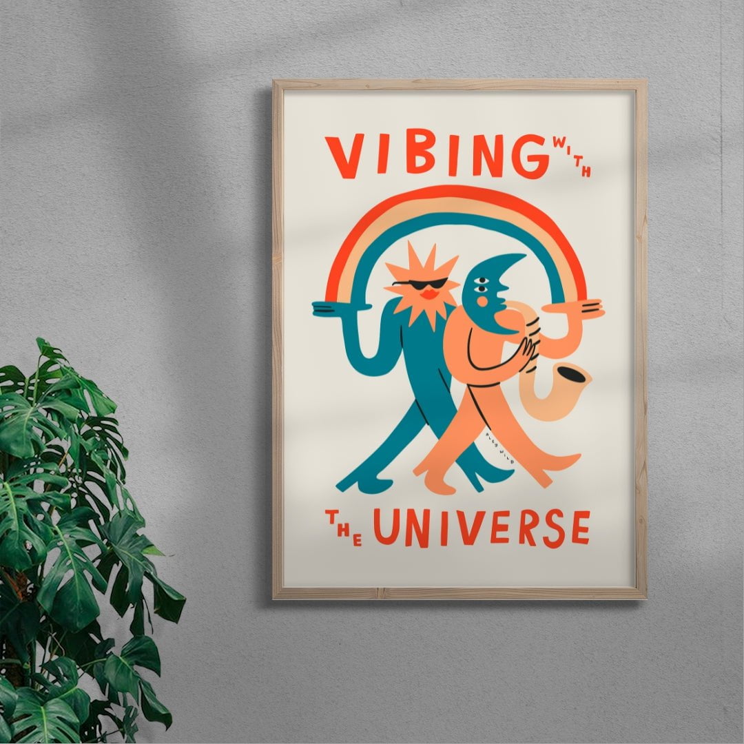 Vibing With The Universe contemporary wall art print by Aley Wild - sold by DROOL