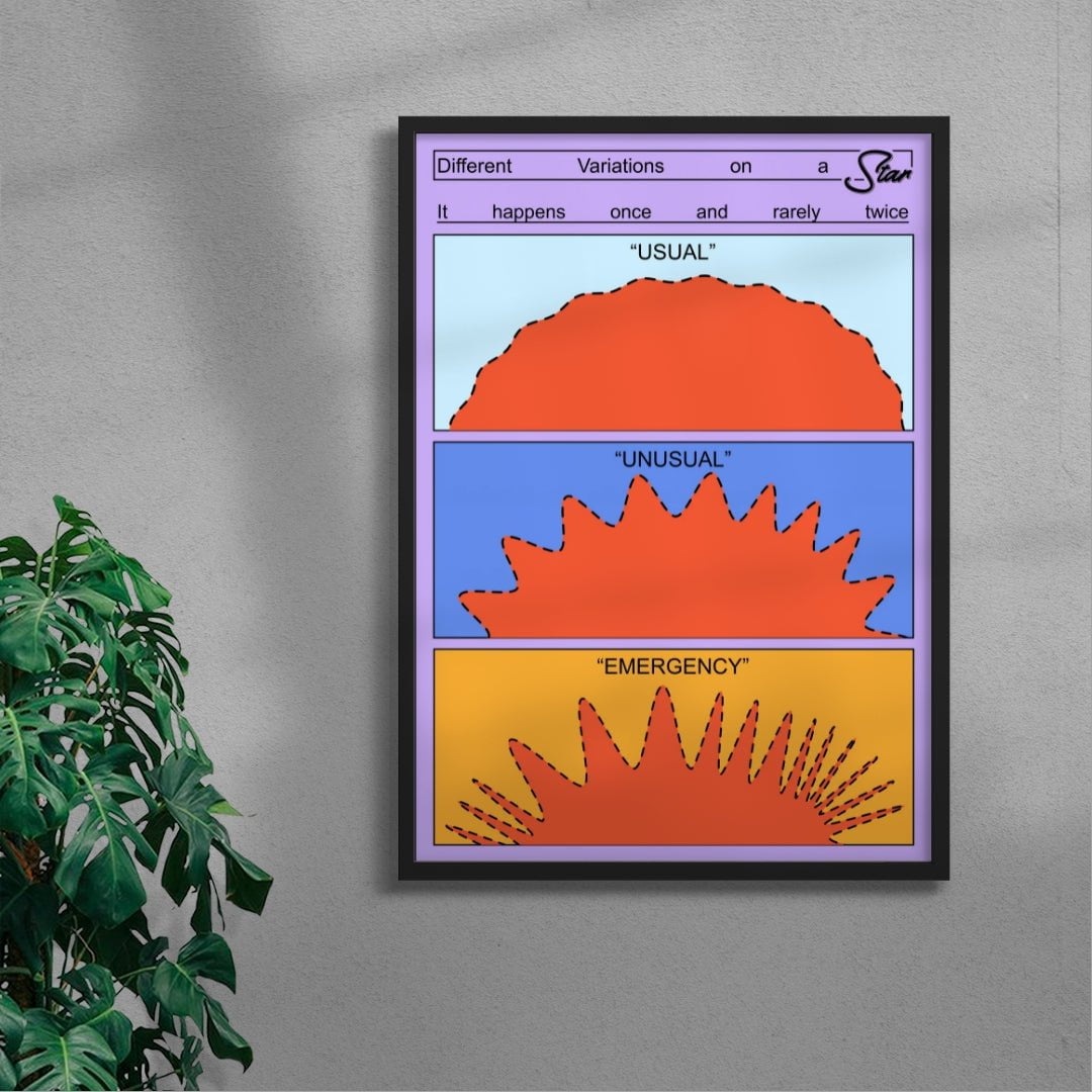 VARIATIONS ON A STAR contemporary wall art print by Ricardo Schultz Ferraro - sold by DROOL