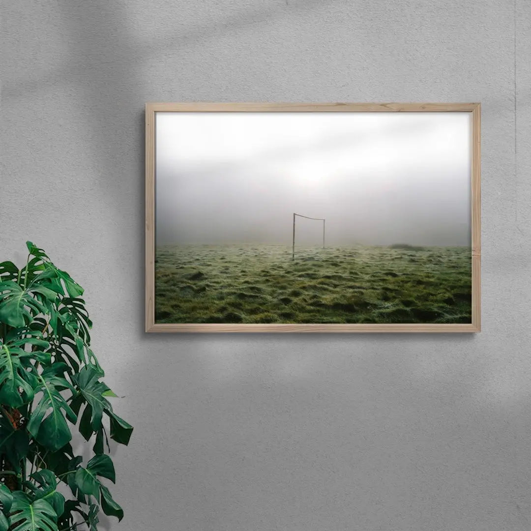 Mist Goal contemporary wall art print by James Popsys - sold by DROOL
