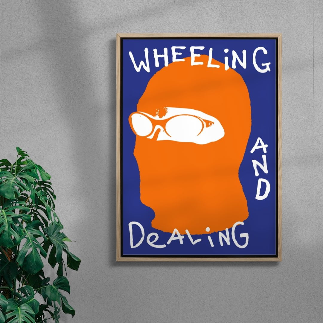 WHEELIN contemporary wall art print by Max Blackmore - sold by DROOL