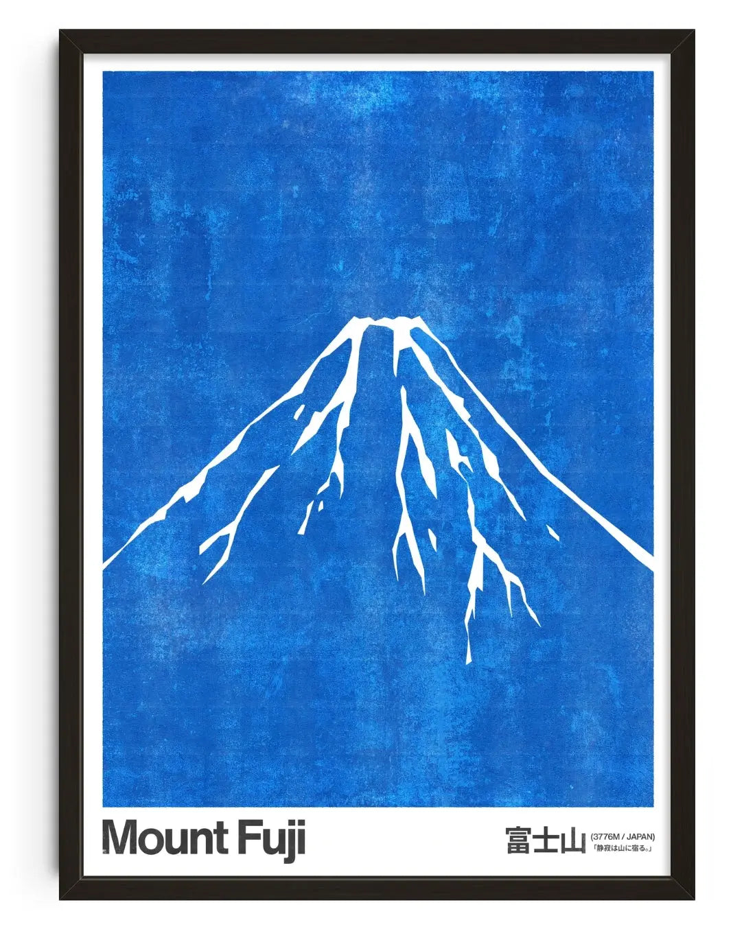 Fuji in Blue Silence contemporary art print by Todd Pham - sold by DROOL