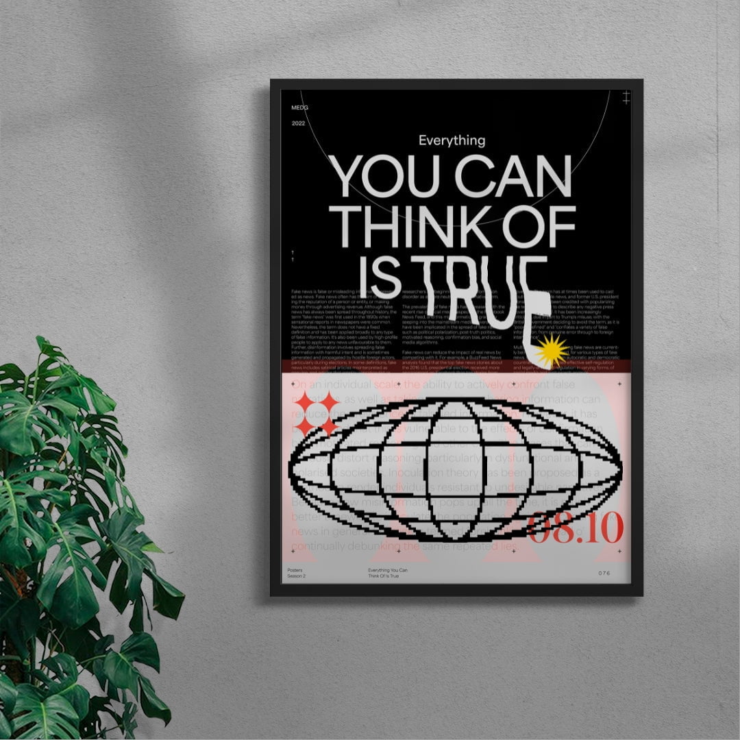 Everything Is True contemporary wall art print by MEDG - sold by DROOL