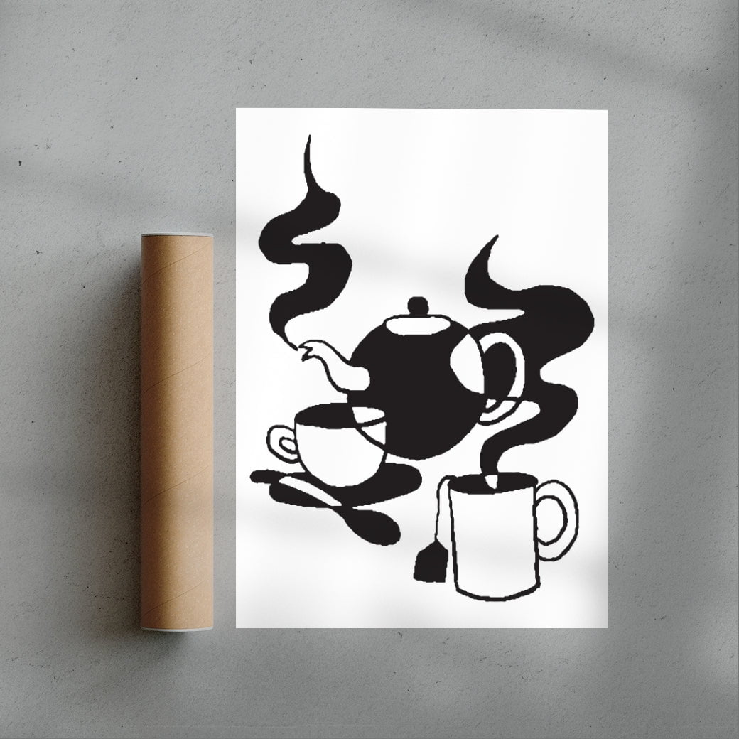 TEA PARTY contemporary wall art print by Max Blackmore - sold by DROOL