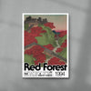 Red Forest contemporary wall art print by George Kempster - sold by DROOL