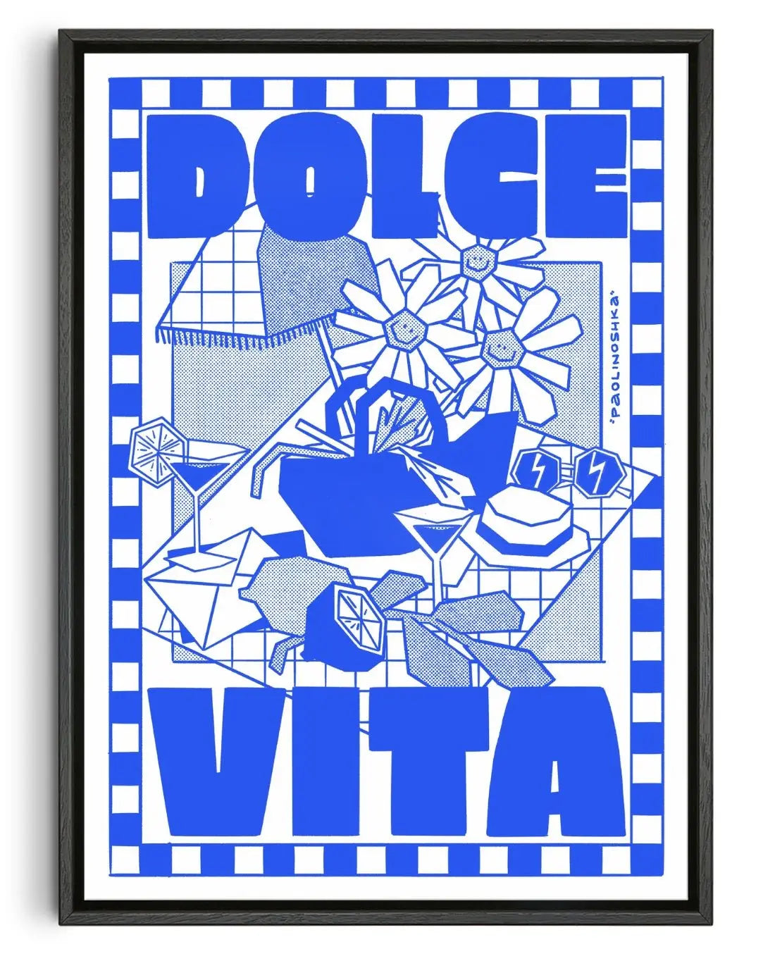 Dolce Vita contemporary wall art print by Paolinoshka - sold by DROOL