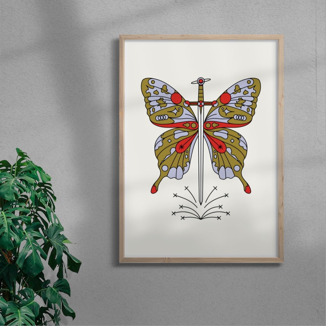 Mariposa contemporary wall art print by Juan Sebastián Rosillo - sold by DROOL