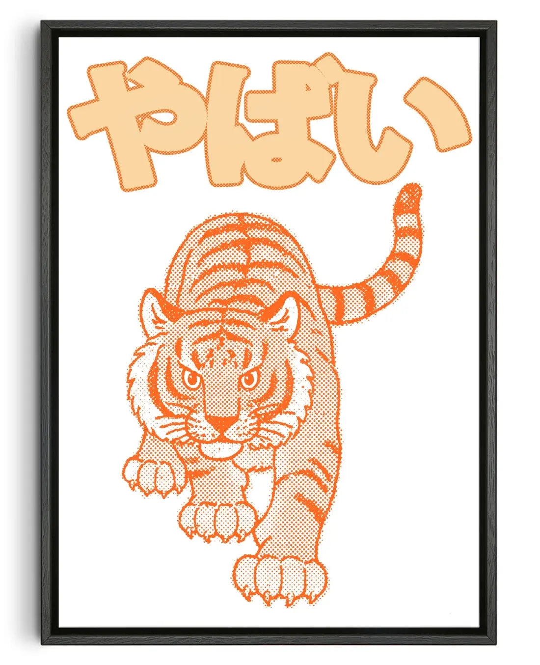 Yabai Tiger contemporary canvas print by Will Da Costa - sold by DROOL