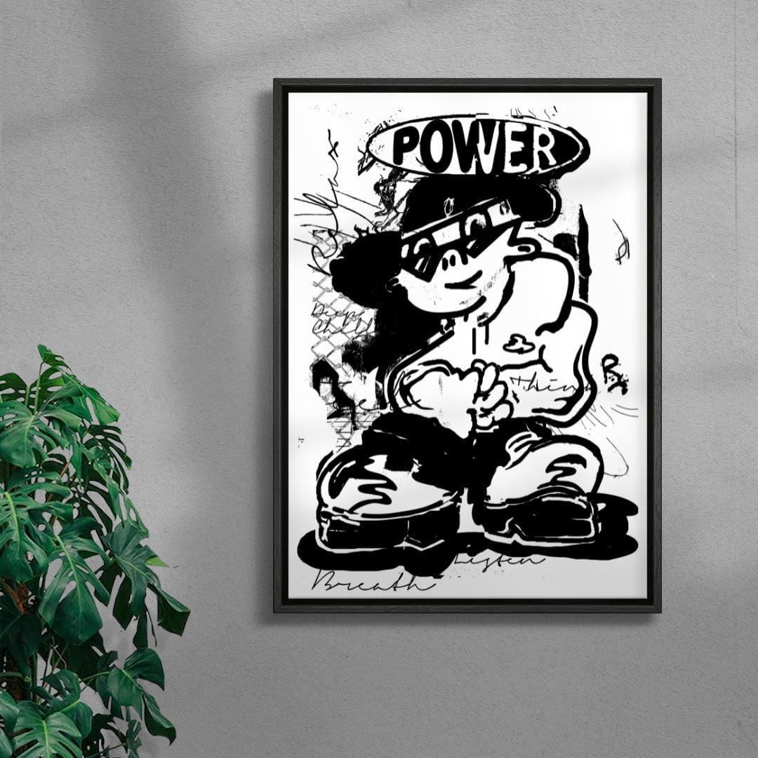 Power contemporary wall art print by Amelie Goeppel - sold by DROOL