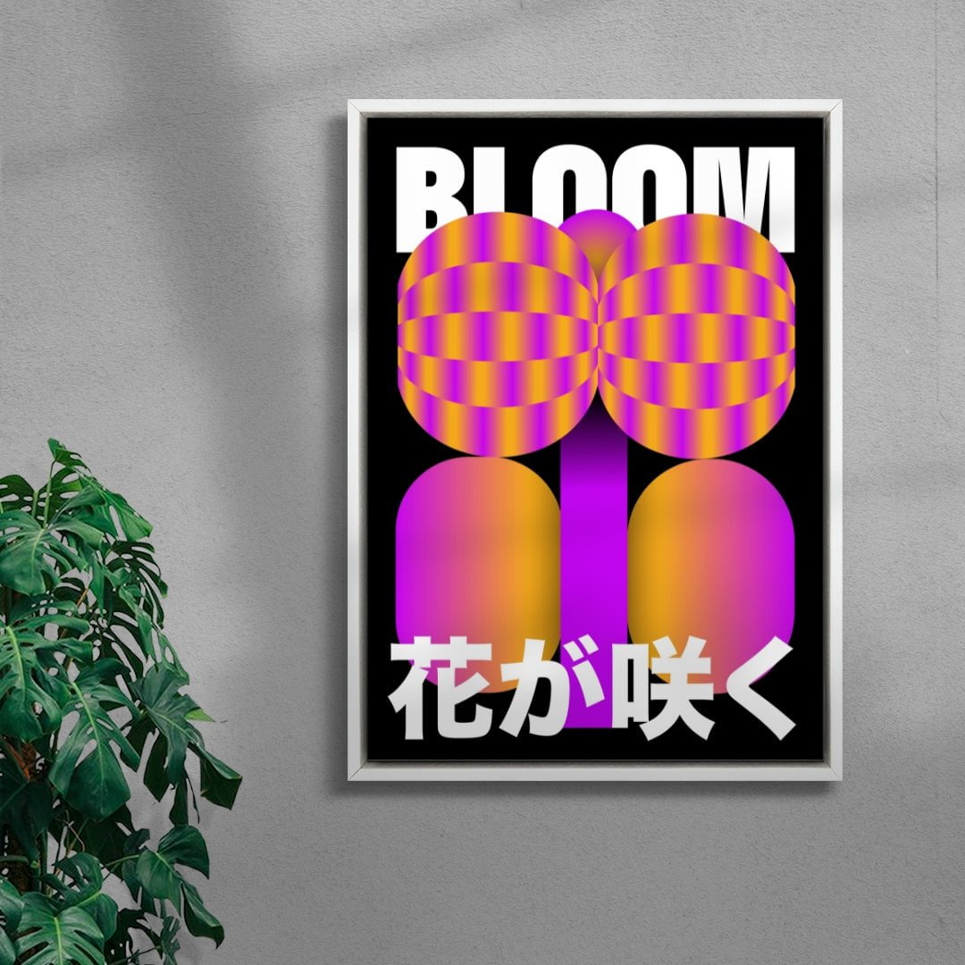 In Bloom contemporary wall art print by Petra - sold by DROOL