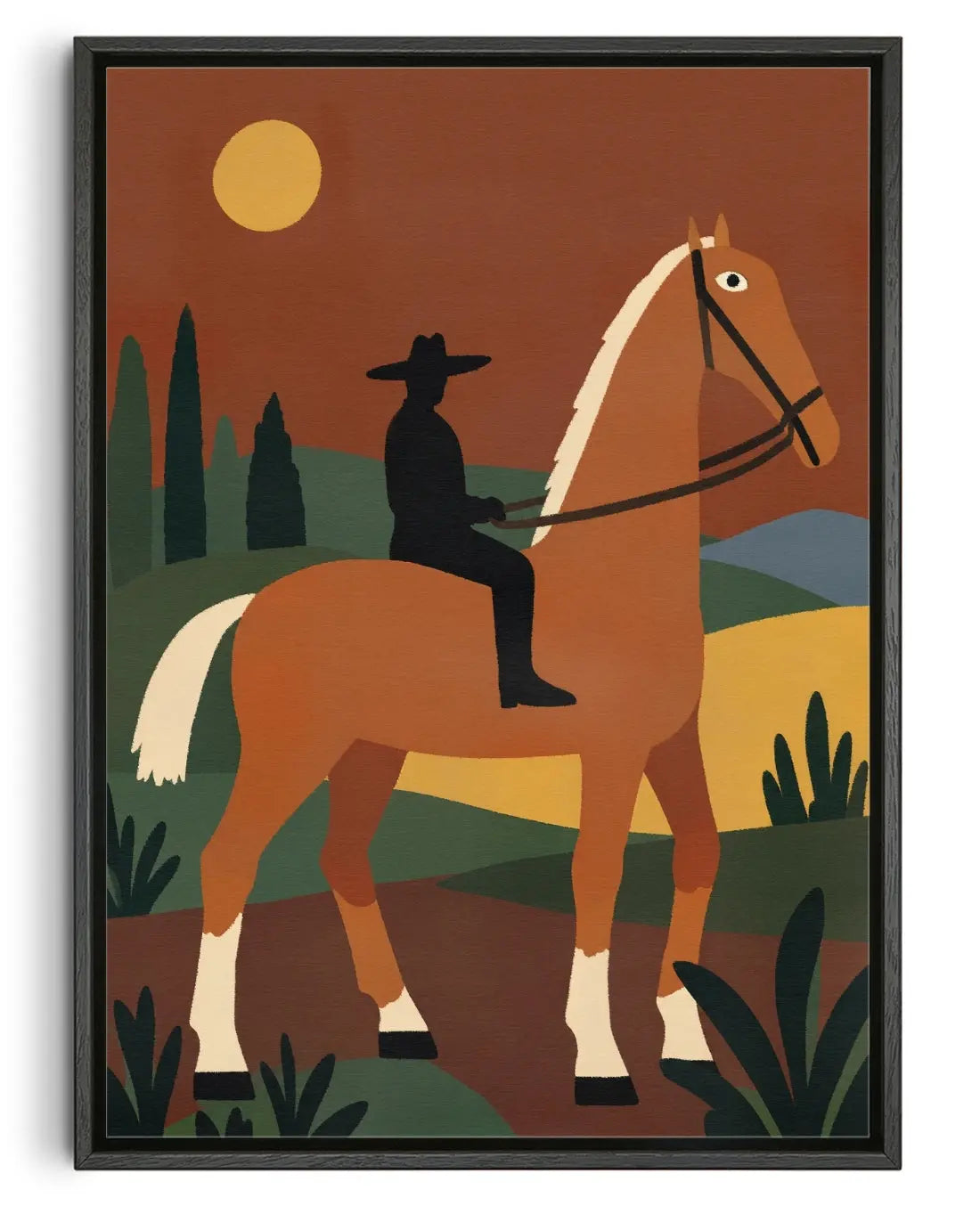 What a big horse you have contemporary canvas print by Xela - sold by DROOL