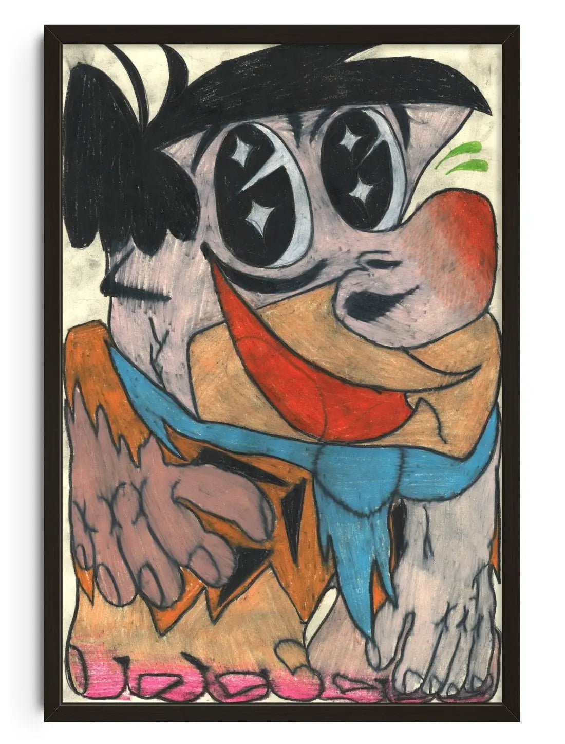Fred flintstone contemporary wall art print by Austin Ansbro - sold by DROOL