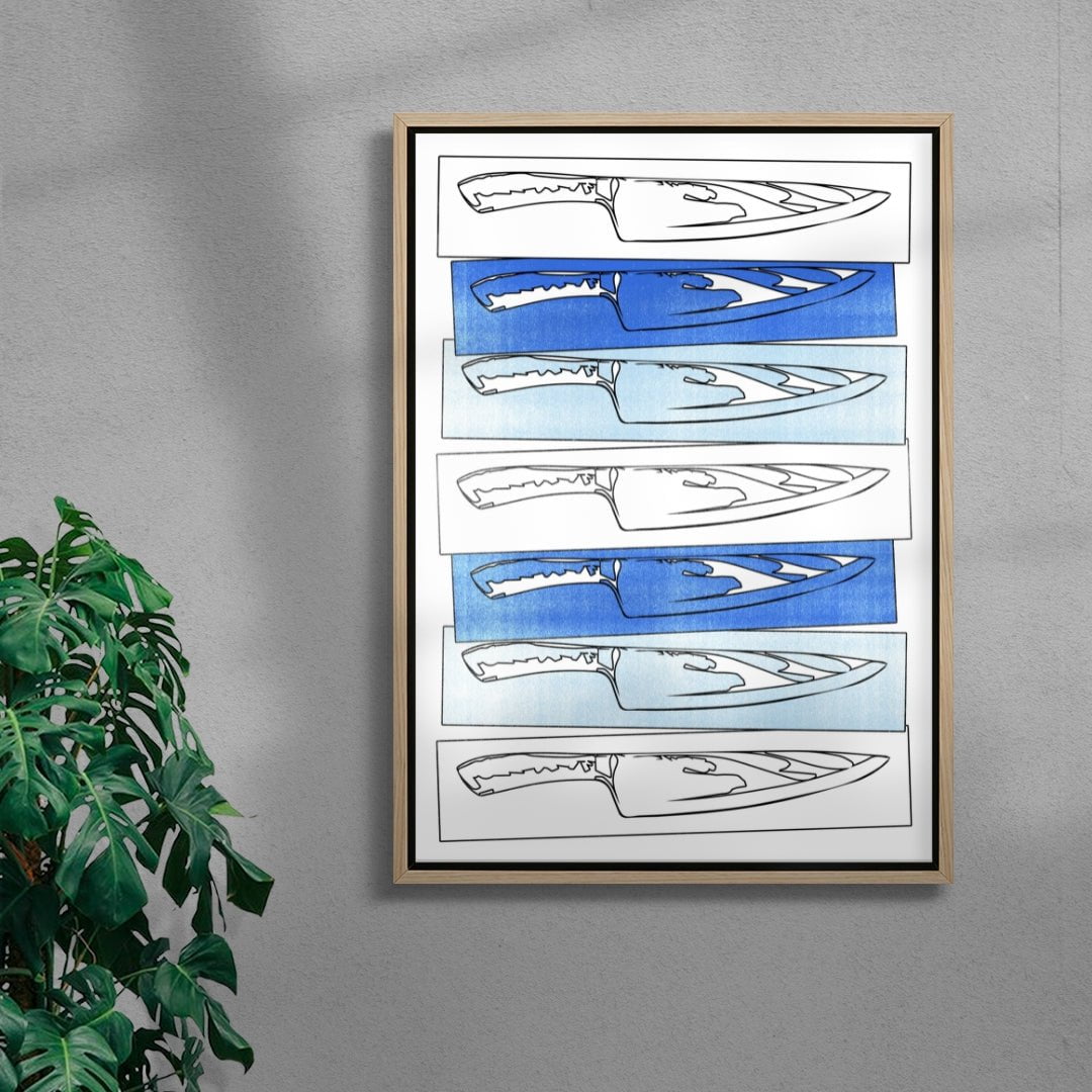 Knife Skills contemporary wall art print by DEINSVIBING - sold by DROOL