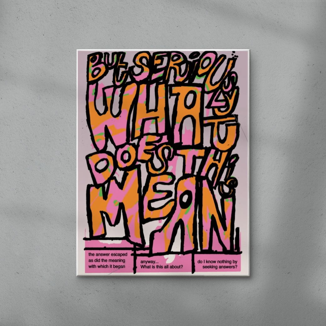 I can't move contemporary wall art print by Jorge Santos - sold by DROOL