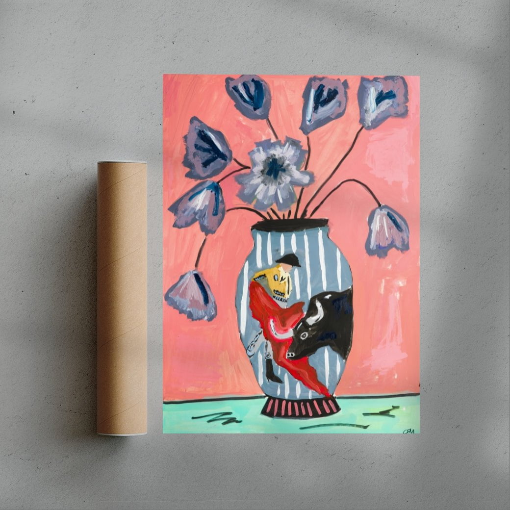 Toro contemporary wall art print by Caitlin Flood-Molyneux - sold by DROOL