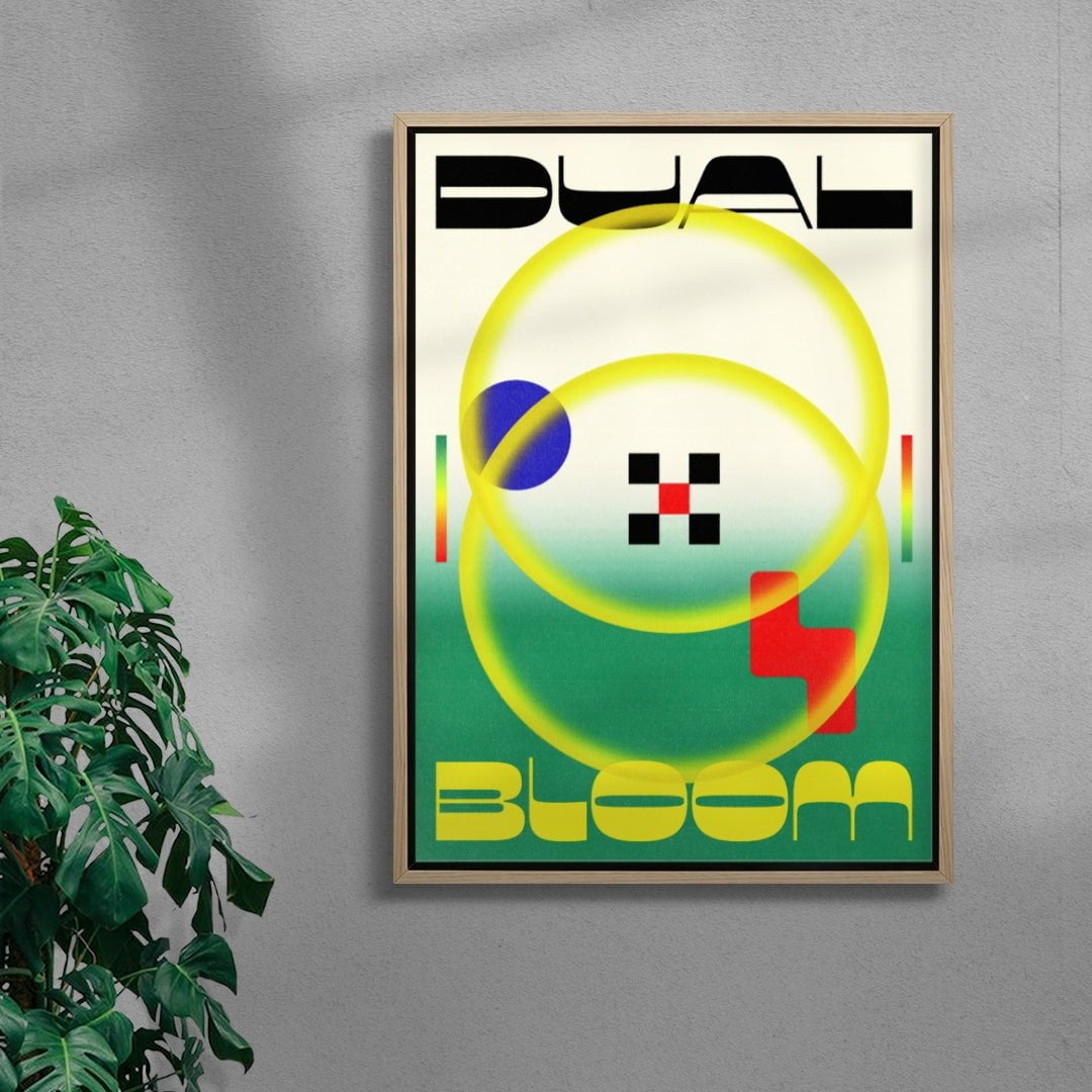 Dual Bloom contemporary wall art print by Sheyi Adebayo - sold by DROOL