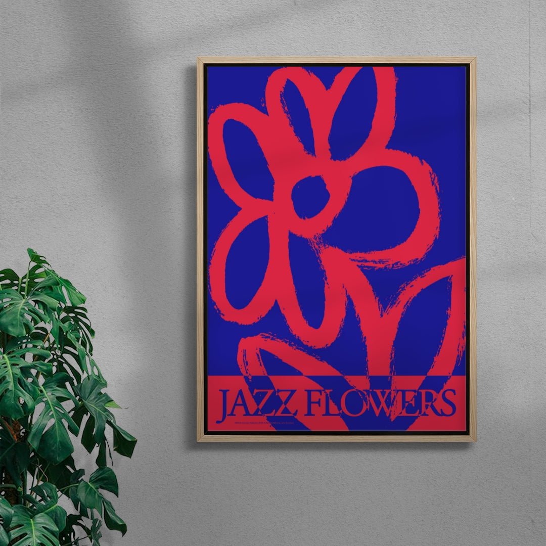 Jazz Flowers contemporary wall art print by John Schulisch - sold by DROOL