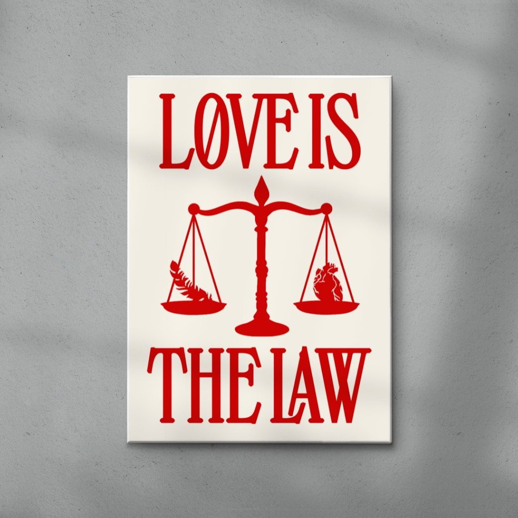 Love is the Law contemporary wall art print by Utsav Verma - sold by DROOL