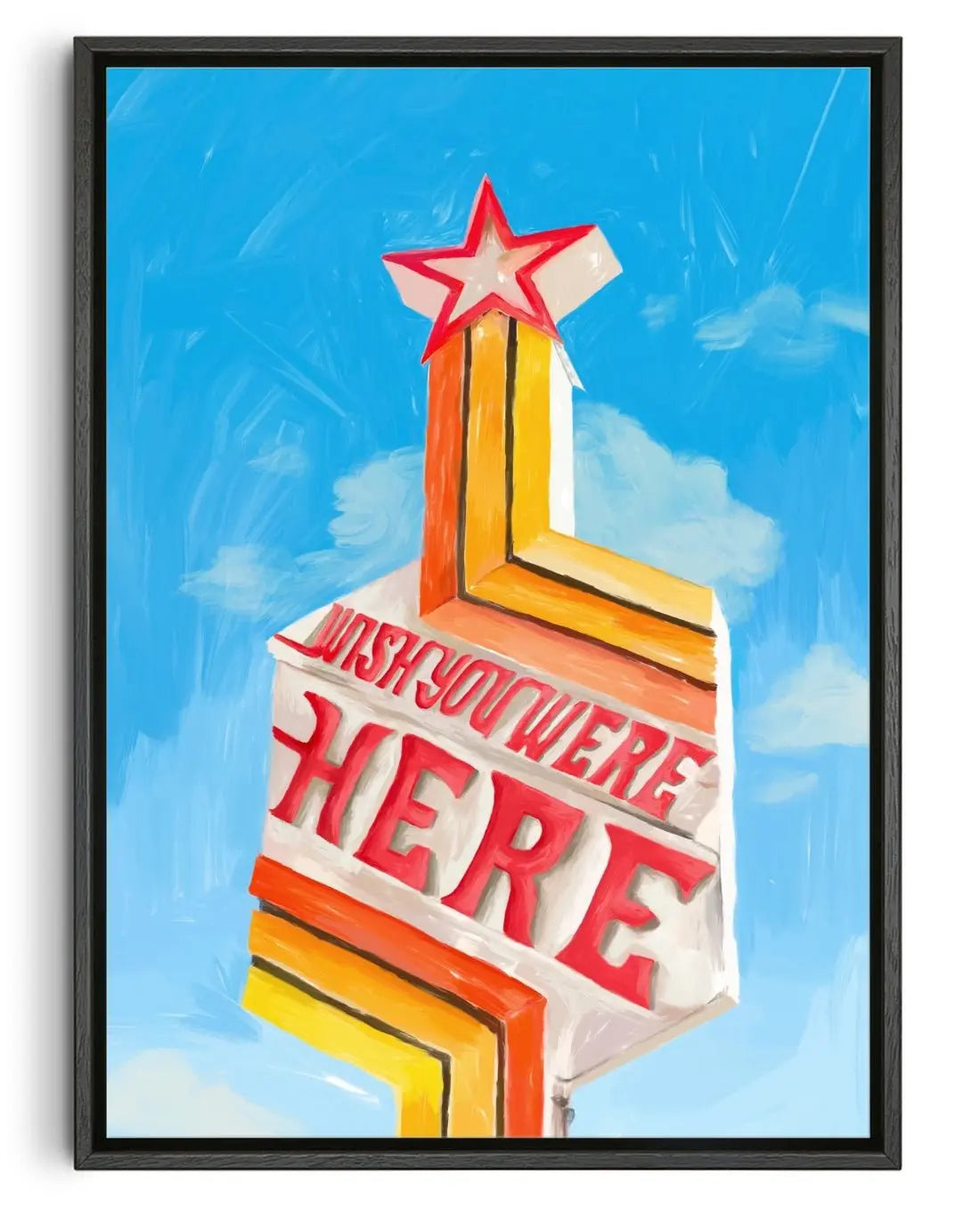 Wish You Were Here contemporary wall art print by Laurie Campbell - sold by DROOL