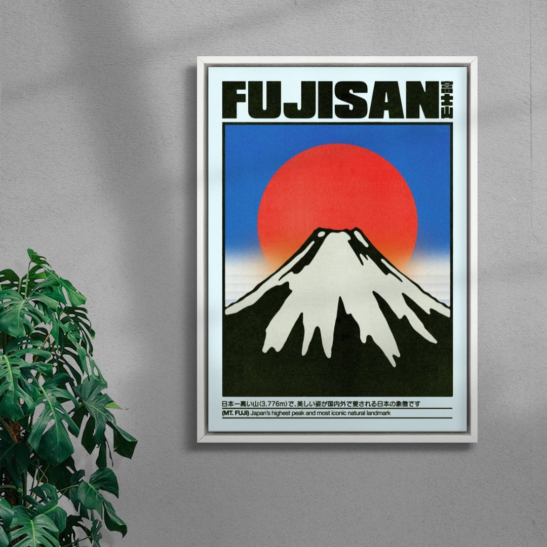 Fujisan contemporary wall art print by Othman Zougam - sold by DROOL