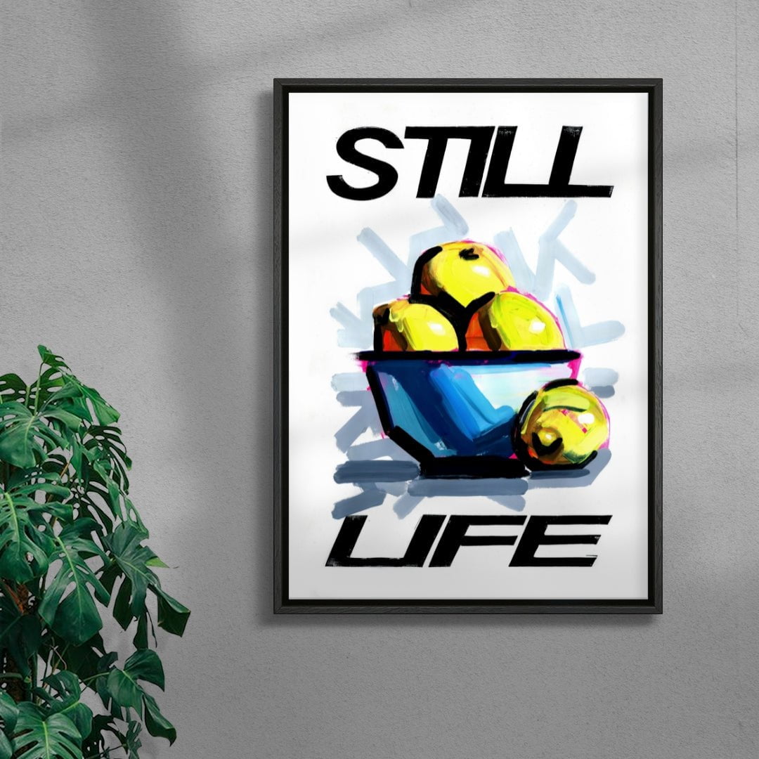 Lemon Life contemporary wall art print by 3WillyT - sold by DROOL
