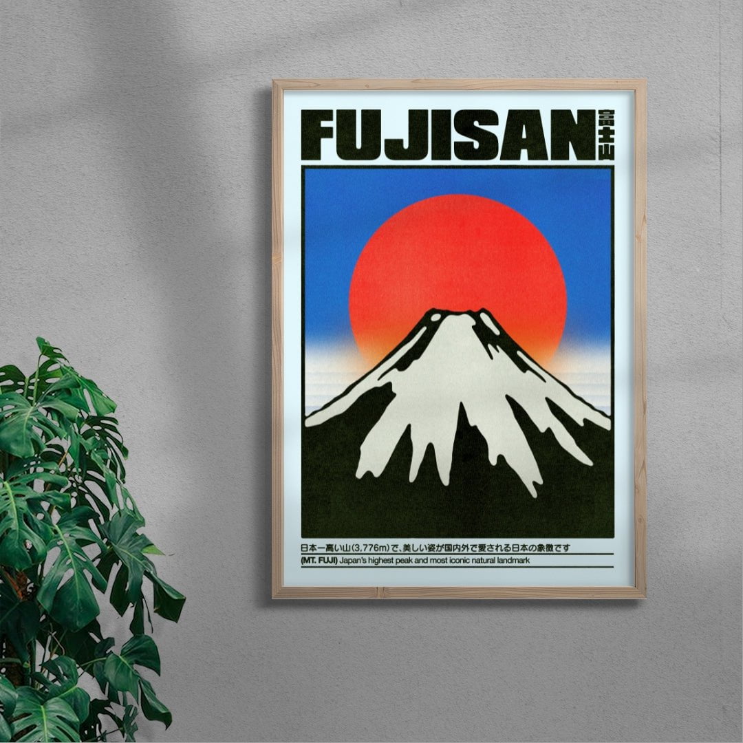 Fujisan contemporary wall art print by Othman Zougam - sold by DROOL