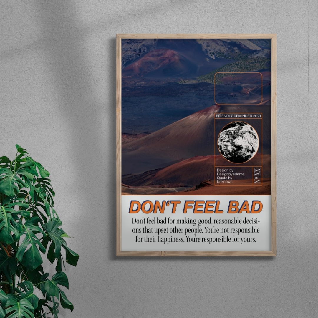 Don't feel bad contemporary wall art print by Salome Frenzel - sold by DROOL