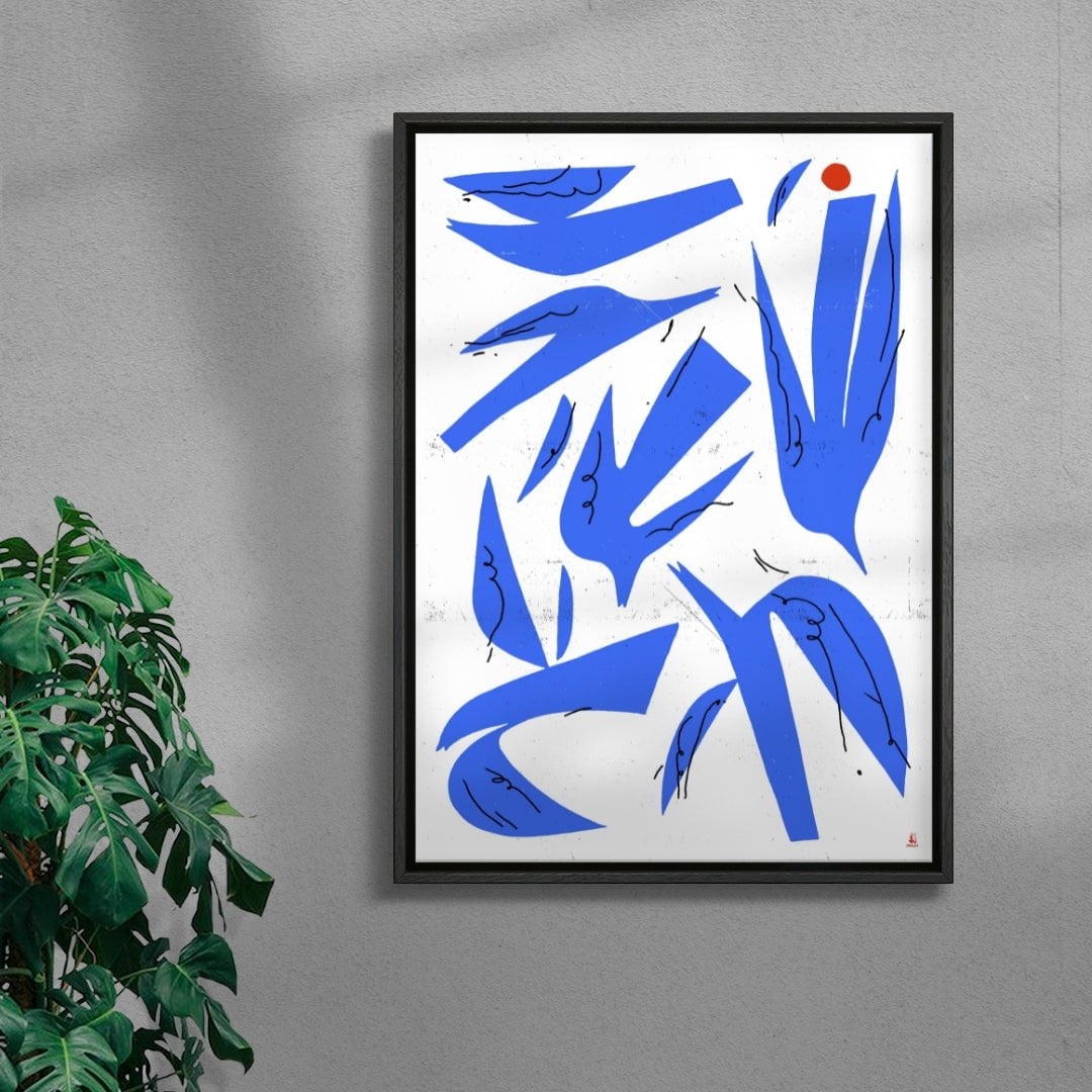 Chirp Machina contemporary wall art print by Floating Bstrd - sold by DROOL