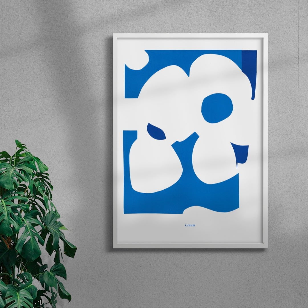 Linum contemporary wall art print by Rikki Hewitt - sold by DROOL