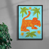Le Tigre contemporary wall art print by Kwonny - sold by DROOL