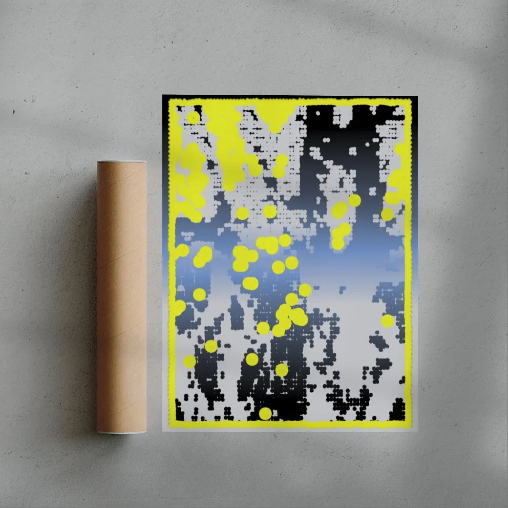 Digital Snow contemporary wall art print by Klara Troost - sold by DROOL