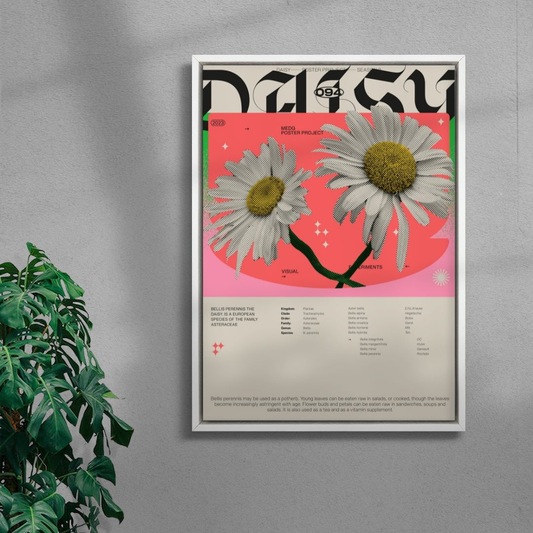 Daisy contemporary wall art print by MEDG - sold by DROOL