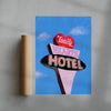 Lonely Hearts Hotel contemporary wall art print by Laurie Campbell - sold by DROOL