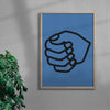 Handy - UNFRAMED contemporary wall art print by Adam Foster - sold by DROOL