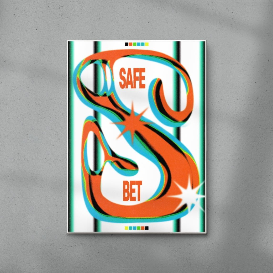 SAFE BET contemporary wall art print by Sheyi Adebayo - sold by DROOL