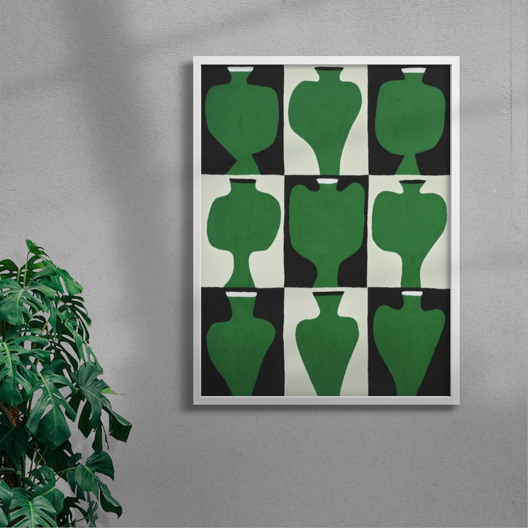 Vases x9 contemporary wall art print by Colby Edwards - sold by DROOL