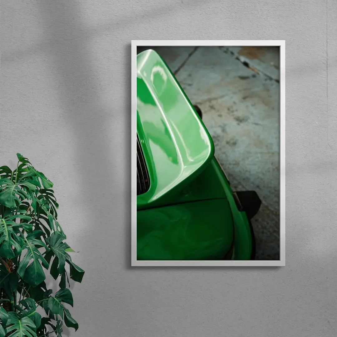 Green Wing contemporary wall art print by Charlie Harris - sold by DROOL