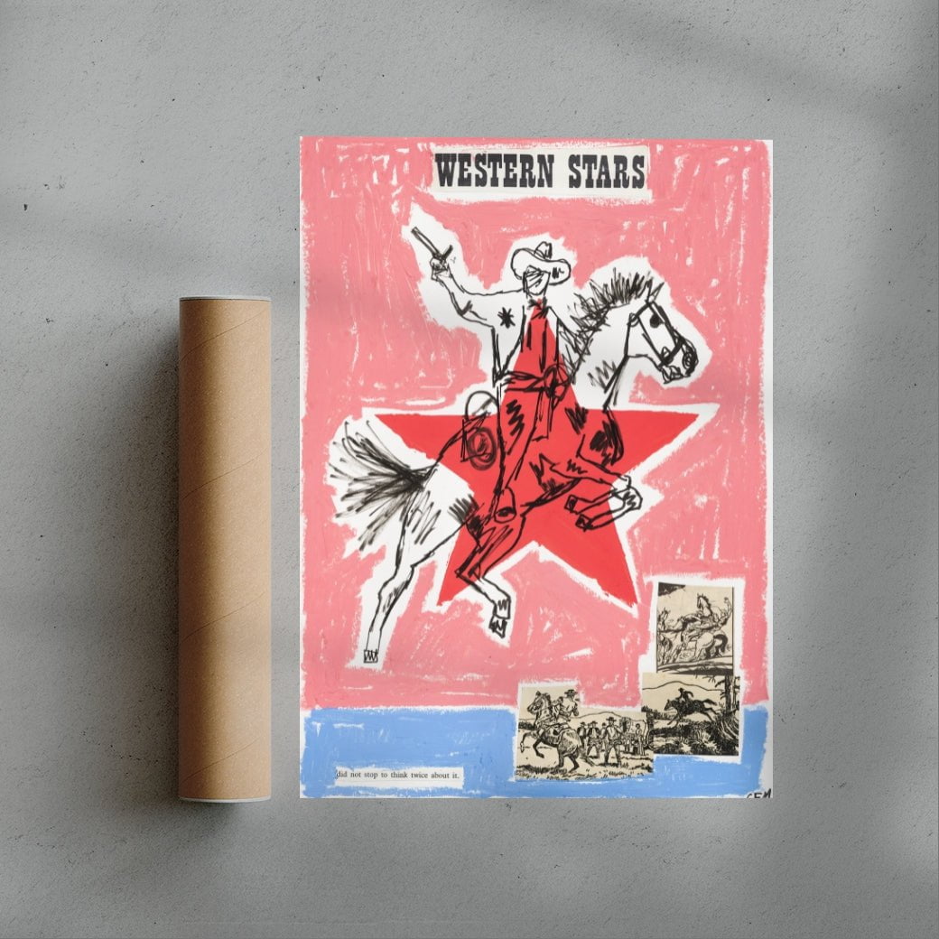 Western Stars contemporary wall art print by Caitlin Flood-Molyneux - sold by DROOL