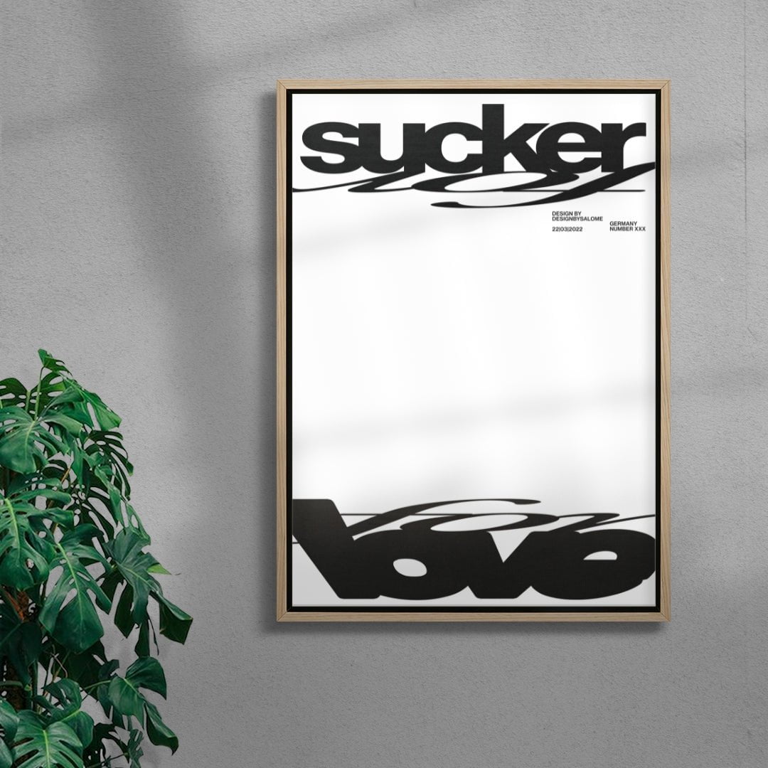 Sucker For Love contemporary wall art print by Salome Frenzel - sold by DROOL