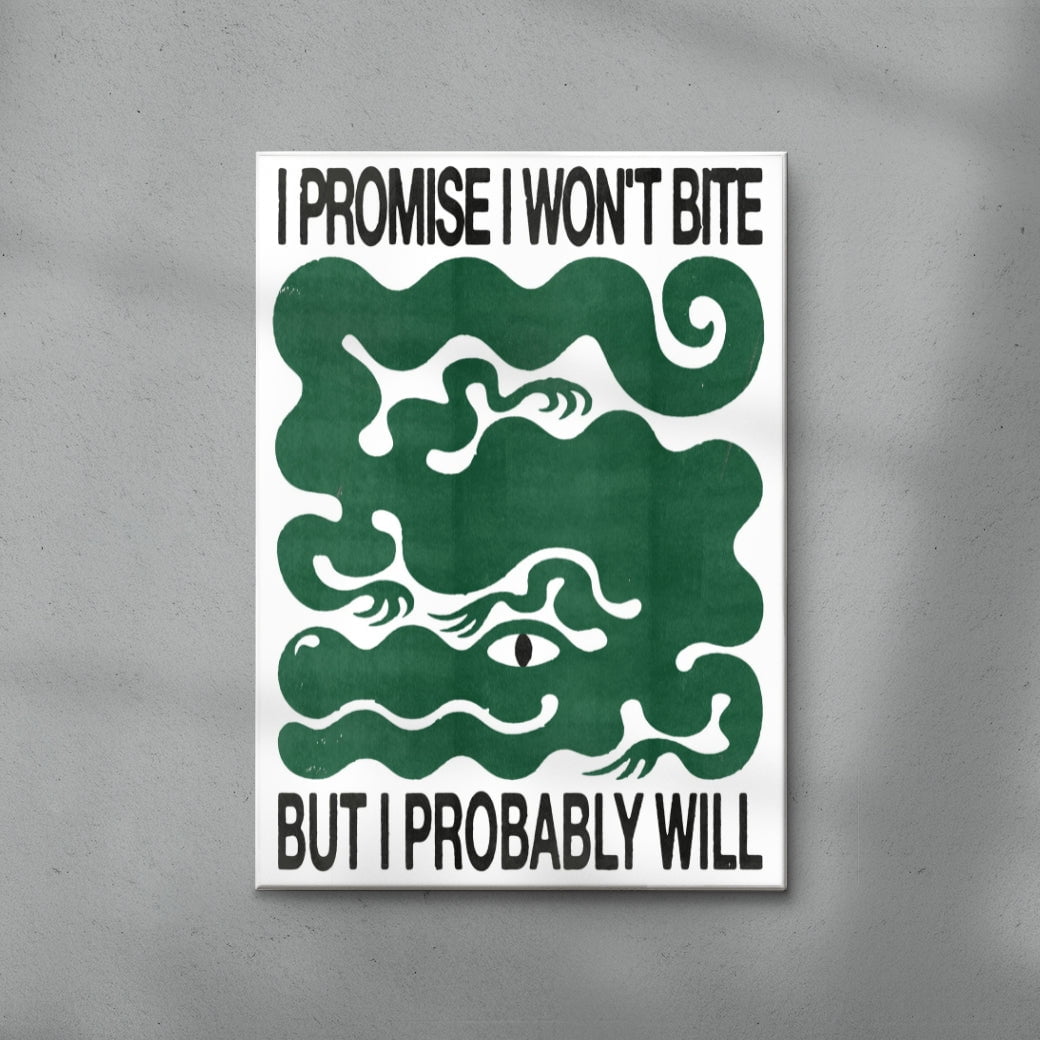 I Won't Bite contemporary wall art print by Alexander Khabbazi - sold by DROOL