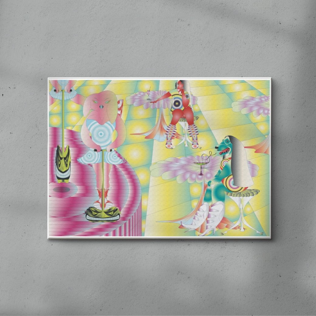 Dogpogo contemporary wall art print by Firpal Jawanda - sold by DROOL