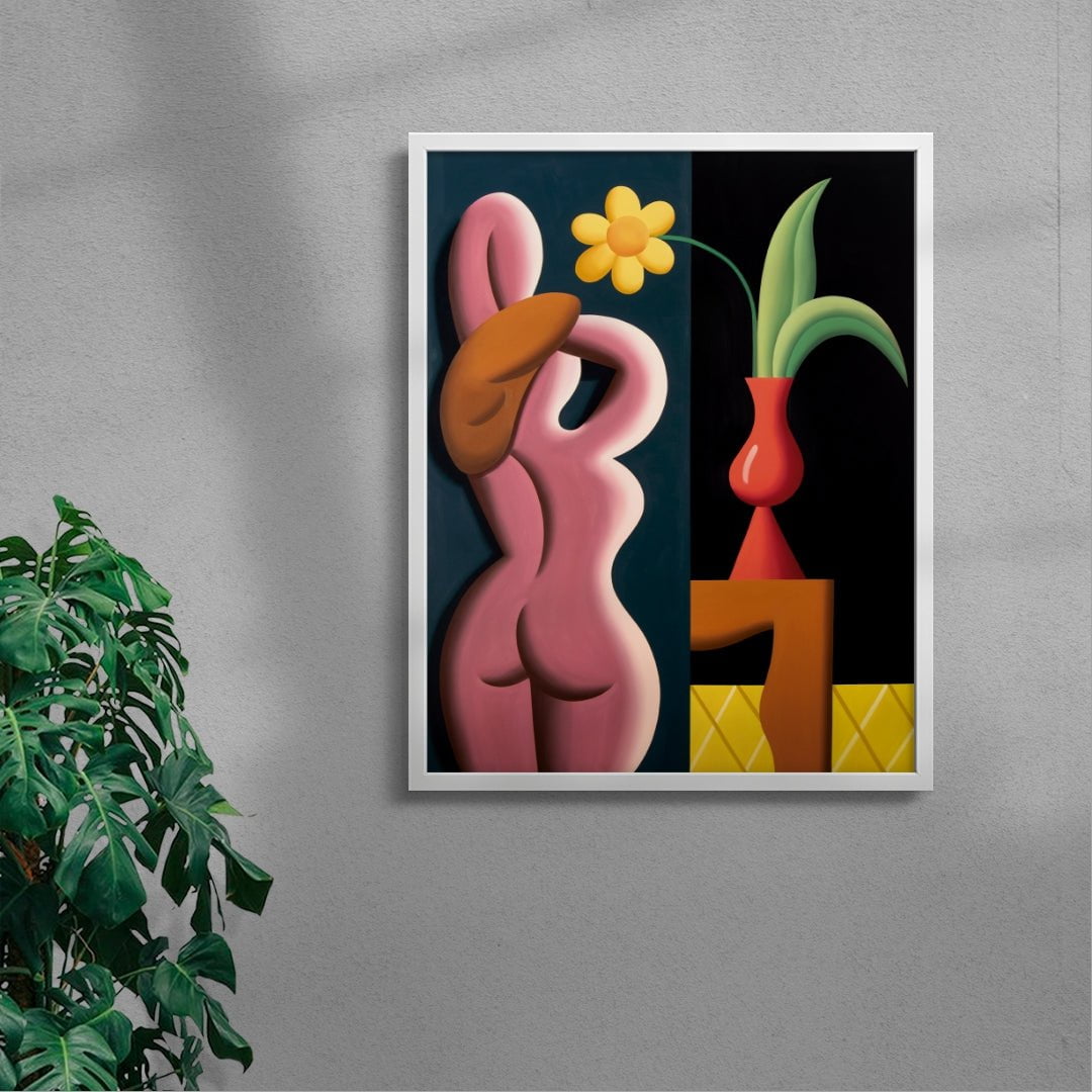 Nude And A Vase contemporary wall art print by Juan de la Rica - sold by DROOL