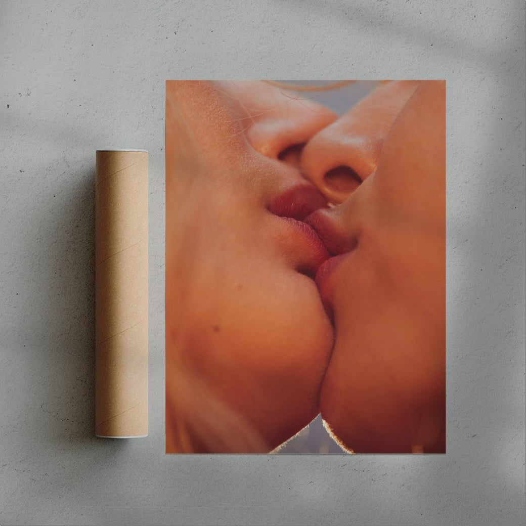 THE ART OF KISSING contemporary wall art print by Nadia Ryder - sold by DROOL