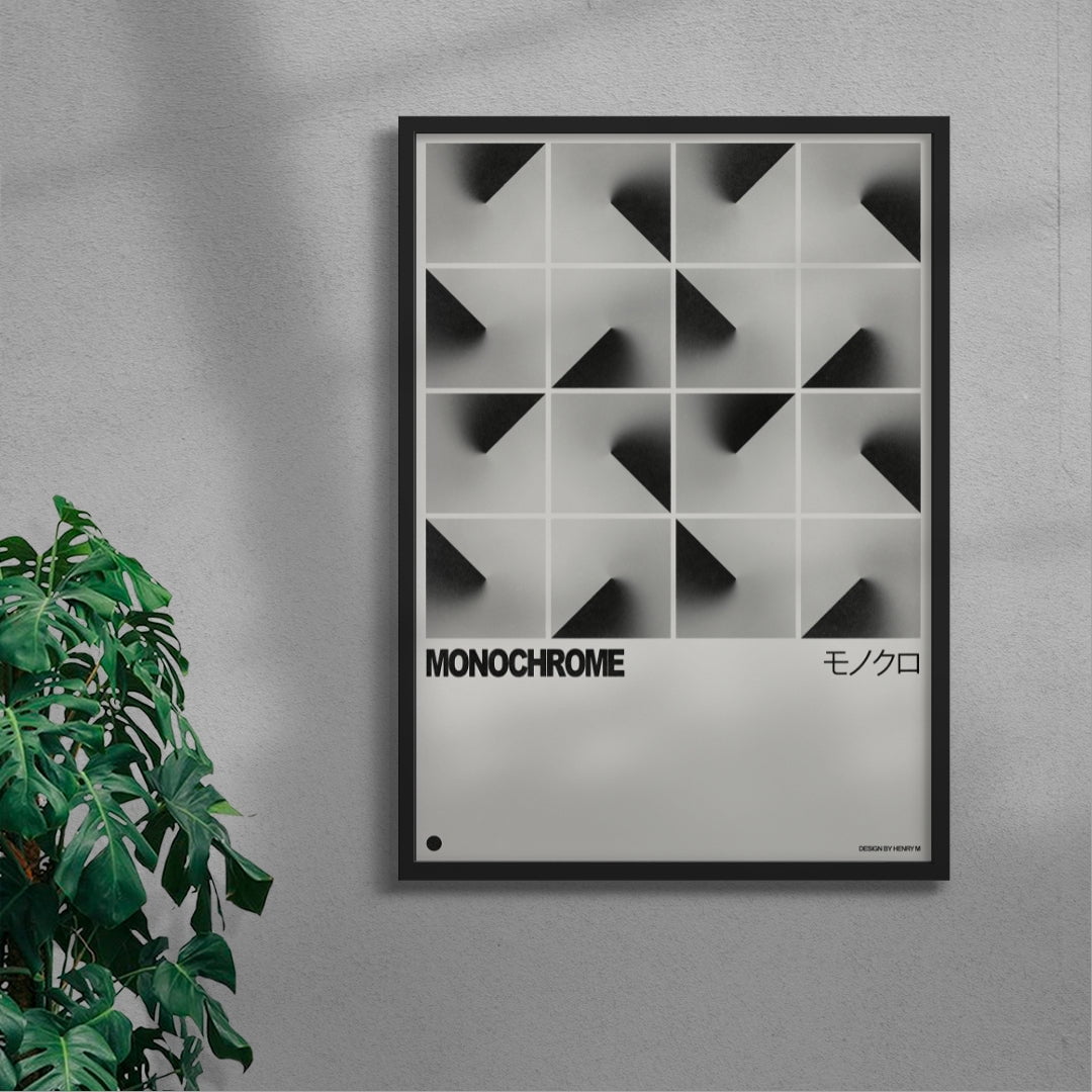 Monochrome contemporary wall art print by Henry M. - sold by DROOL